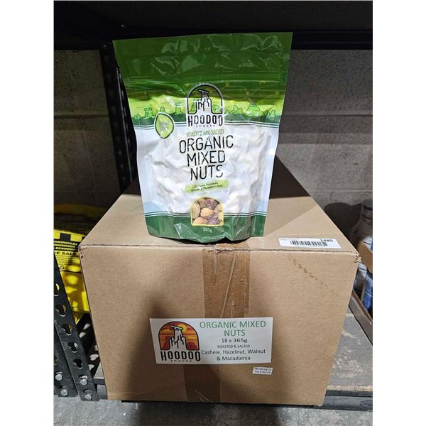 Hoodoo Organic Mixed Nuts 18x365g