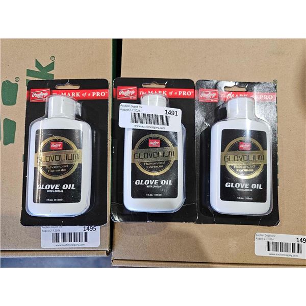 Rawlings Glovolium Glove Oil 3x118ml
