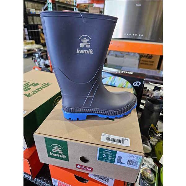 Kamik Children's "Stomp" Tall Rubber Boots  - Size 3