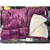 Image 3 : Heat Plush Cozy Blanket (Purple)