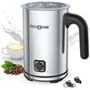 Image 1 : Milk Frothers, 4-in-1 Electric Stainless Steel Milk Steamer, Paris Rhone 10.1oz/300ml Milk Warmer, A