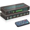 Image 1 : (Newest Version) SkycropHD 5 Port 4K@60Hz HDMI 2.0 Switch with Audio Extractor Splitter, 5x1 HDMI Sw
