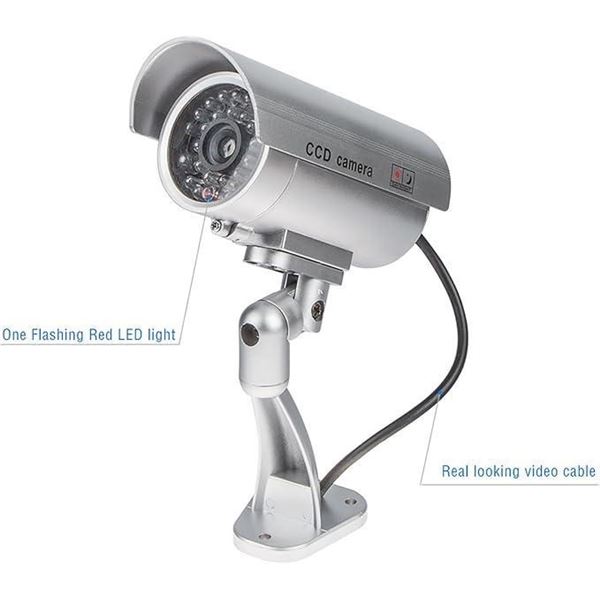 Dummy Camera CCTV Surveillance System with Realistic Simulated LEDs, findTop Fake Security Camera wi