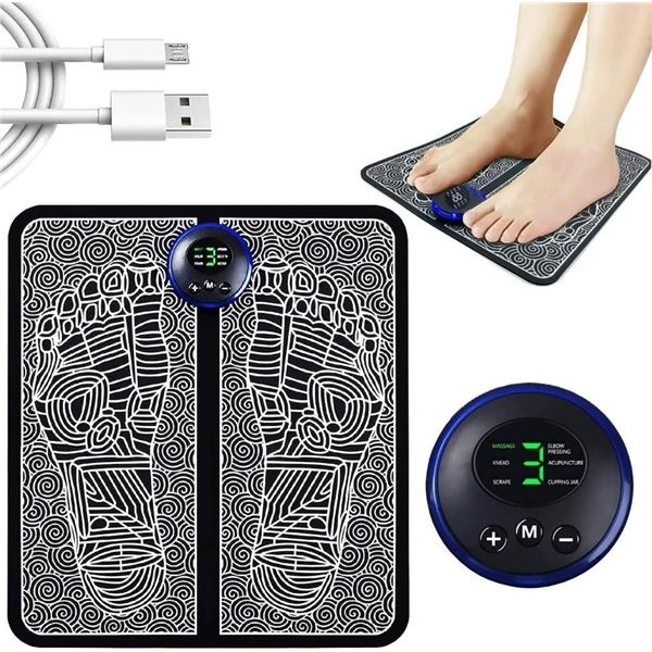 EMS Foot Massager, Electric Feet Massager Machine, Stimulator for Feet & Legs, Feet Relaxation Mat, 