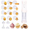 Image 1 : Electric Cookie Press Gun, 750W Icing Gun Kit with 12 Discs and 4 Decoration Tips, Cookie Press for 