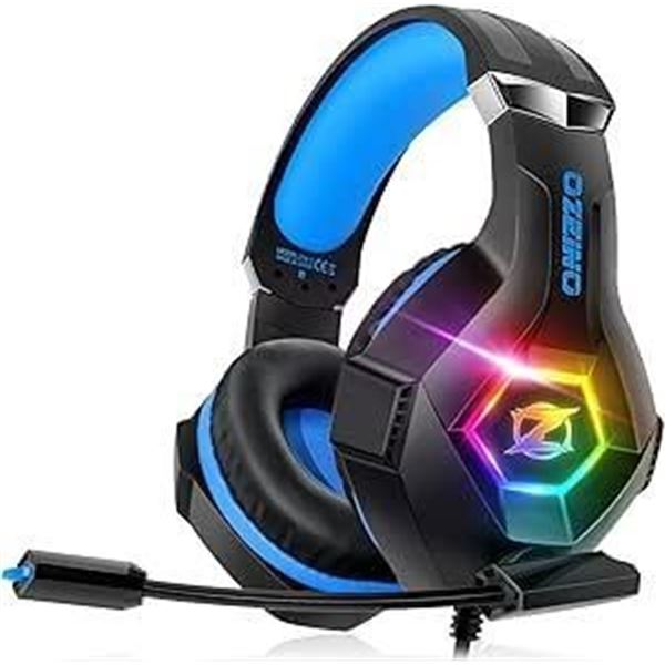 Ozeino Gaming Headset for Ps5 Ps4 PC, Over Ear Gaming Headphones with Noise Cancelling Microphone RG