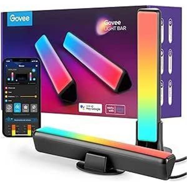 Govee Smart LED Light Bars, Work with Alexa and Google Assistant, RGBICWW WiFi TV Backlights with Sc