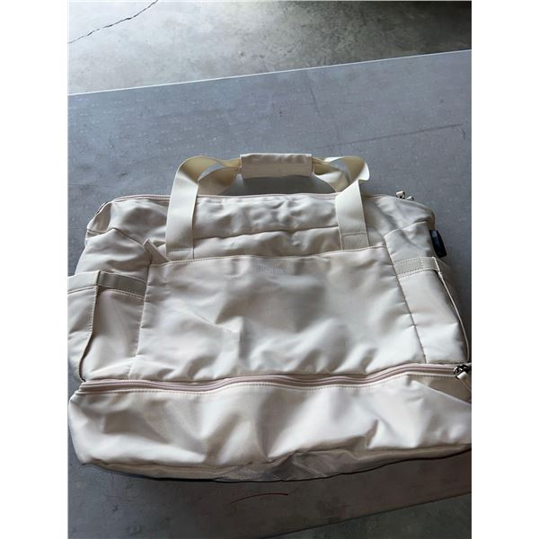 Beige Double Handle Carry Bag