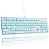 Image 1 : surmen G1000 Backlit White Quiet Office Keyboard Full Size 104 Keys with Metal Panel, Silent Membran