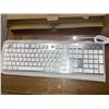 Image 2 : surmen G1000 Backlit White Quiet Office Keyboard Full Size 104 Keys with Metal Panel, Silent Membran