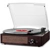 Image 1 : Vinyl Record Player Turntable with Built-in Bluetooth Receiver & 2 Stereo Speakers, 3 Speed 3 Size P