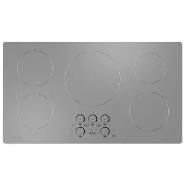 Monogram ZHU36RSTSS Induction Cooktop, 36 inch Exterior Width, 5 Burners, Induction, Silver colour (