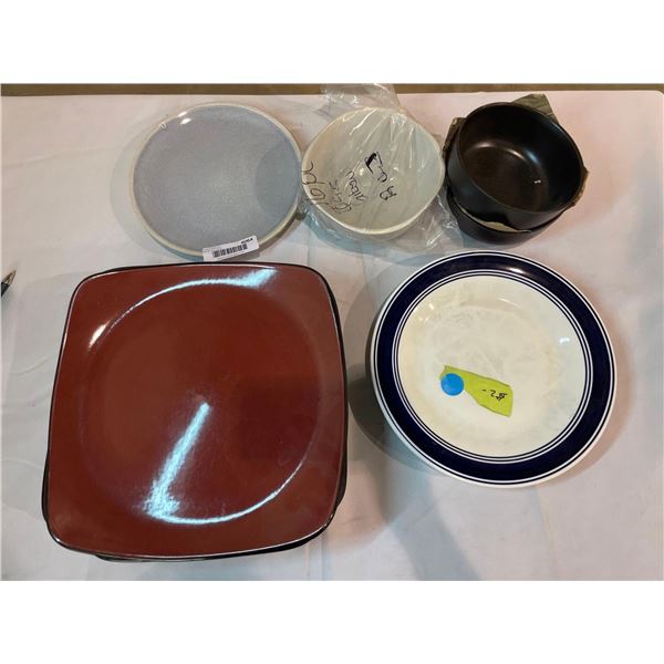 Assorted Lot of Kitchen Dishes Bowls and Plates