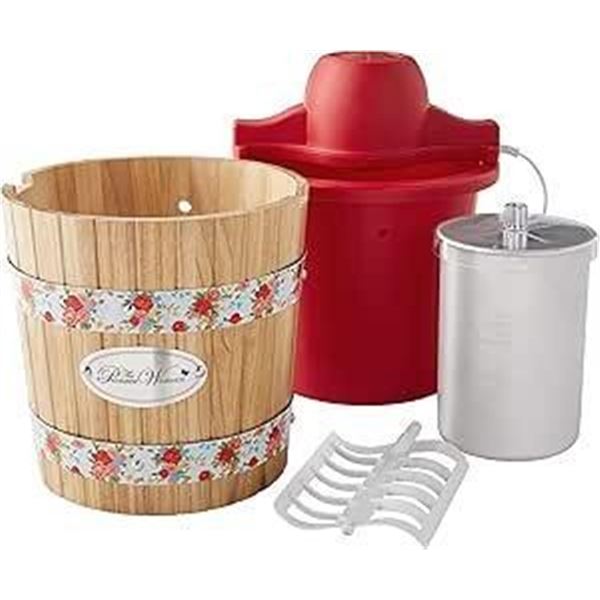 The Pioneer Woman 4 Quart Ice Cream Maker, Sweet Rose