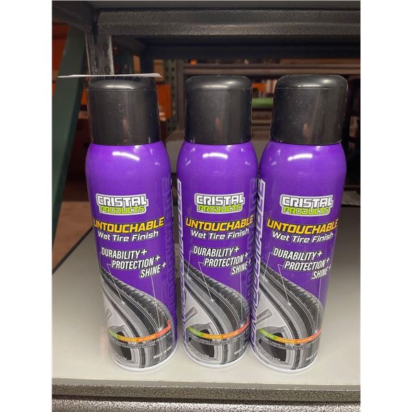 Cristal Products Untouchable Wet Tire Finish 3 x 13 OZ
