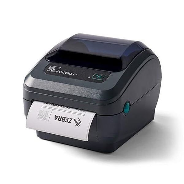 Zebra GK420d Monochrome Desktop Direct Thermal Label Printer, 5 in/s Print Speed, 203 dpi Print Reso
