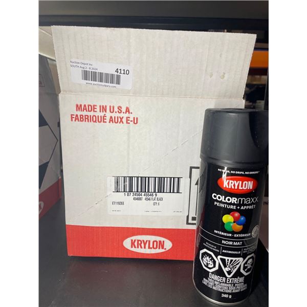 Krylon Color Maxx Flat Black 6 x 340g