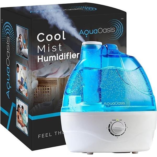 AquaOasis® Cool Mist Humidifier (2.2L Water Tank) Quiet Ultrasonic Humidifiers for Bedroom & Large r