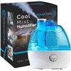 Image 1 : AquaOasis® Cool Mist Humidifier (2.2L Water Tank) Quiet Ultrasonic Humidifiers for Bedroom & Large r