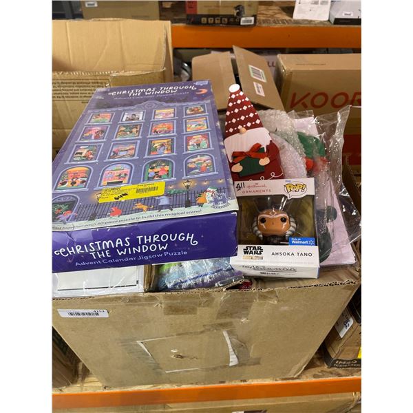 Assorted Box Lot of Christmas Decorations