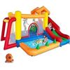 Image 1 : Baralir 6 in 1 Inflatable Bounce House with Slide and Ball Pit for Kids, Trampoline, Climbing, Socce