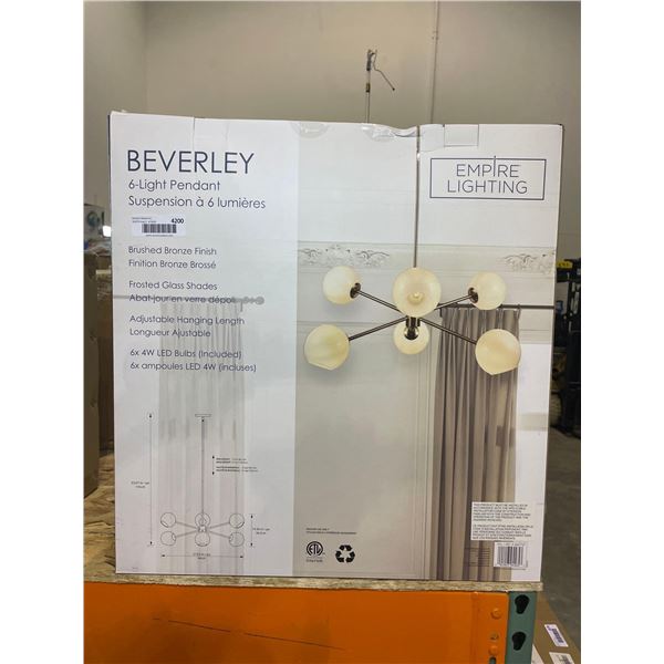 Empire Lighting Beverley 6 Light Pendant