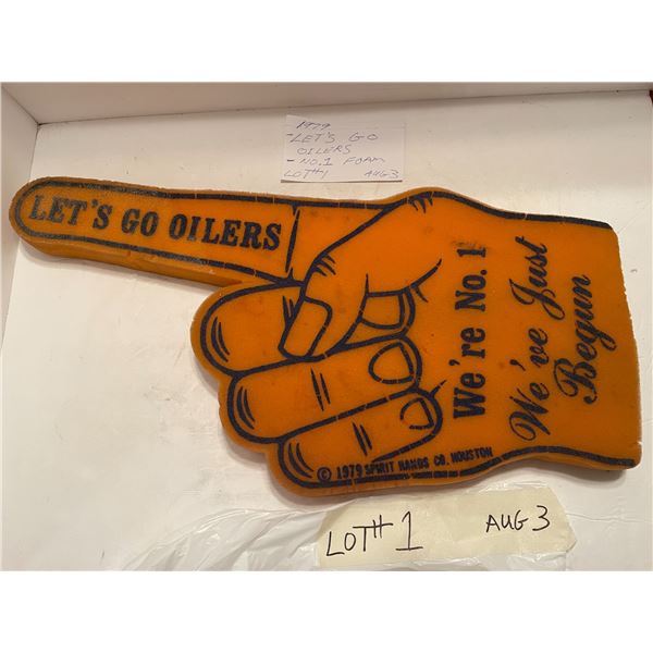 1979 Oilers #1 foam finger