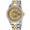 Image 1 : Rolex Ladies Quickset Two Tone Champagne 1 ctw Diamond Datejust Wristwatch 26MM