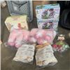 Image 1 : ASSORTED NEW PREXTEX KIDS PLUSH AND DINO TOYS, INCLUDING GIANT PLUSH TURTLE WITH 3 SMALL TURTLES, PL