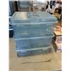Image 2 : THREE PLATIC TOTES AND NEW STORAGE BOXES