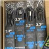 Image 2 : 24 NEW BLACK GORILLA 3.3FT MICRO USB CHARGE CORDS AND DUAL PAD WIRELESS DEVICE CHARGER RETAIL $200+