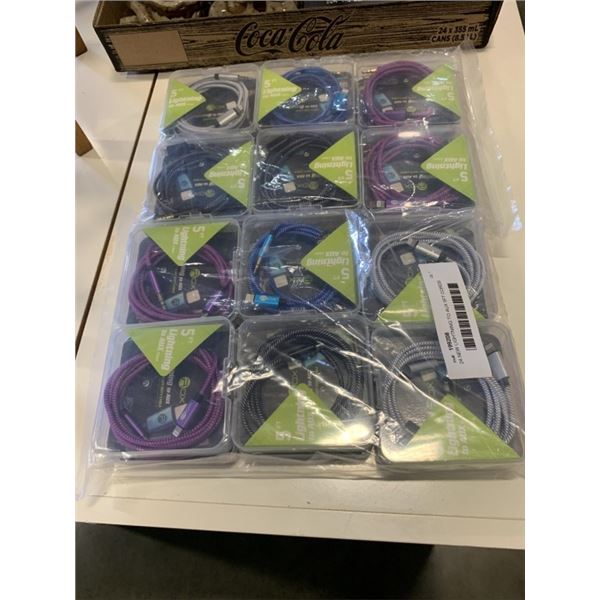 24 NEW LIGHTNING TO AUX 5FT CORDS