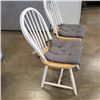 Image 2 : 2 WHITE DINING CHAIRS WITH SEAT CUSHIONS