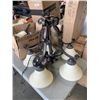 Image 2 : CHANDELIER LIGHT FIXTURE AND MATCHING WALL LIGHTS