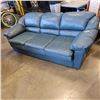 Image 1 : MARINE BLUE PALLISER LEATHER COUCH