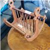 Image 2 : VINTAGE SIDE TABLE AND BOAT ANCHOR SHAPE MAGAZINE RACK