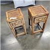 Image 2 : 2 RATTAN SINGLE DRAWER SMALL SIDE TABLES