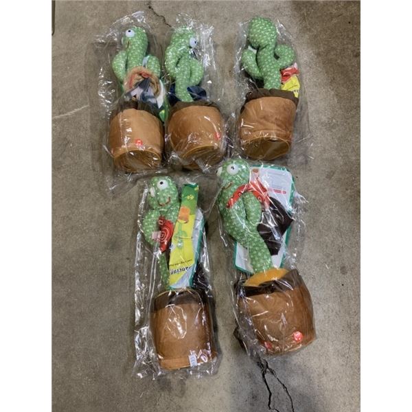 5 NEW DANCING CACTUS FIGURES RETAIL $100