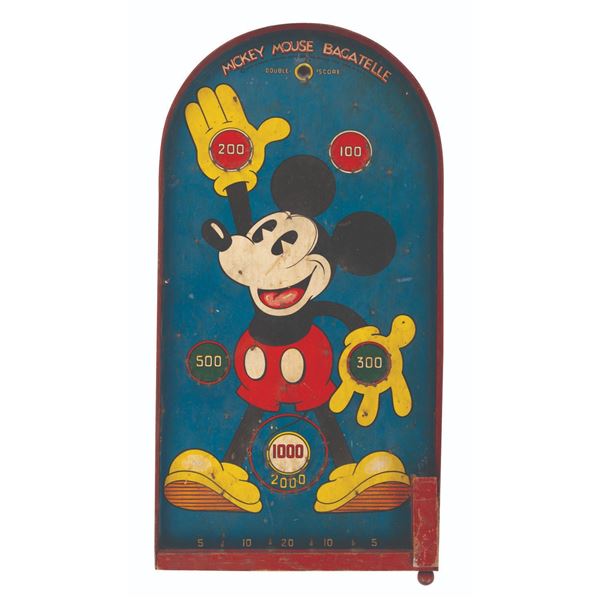 An Early Mickey Mouse Bagatelle Game.