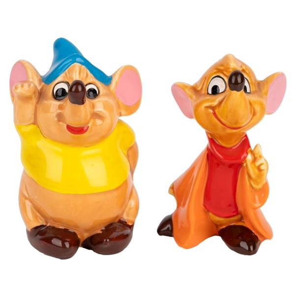 Gus and Jaq Porcelain Figures from "Cinderella."