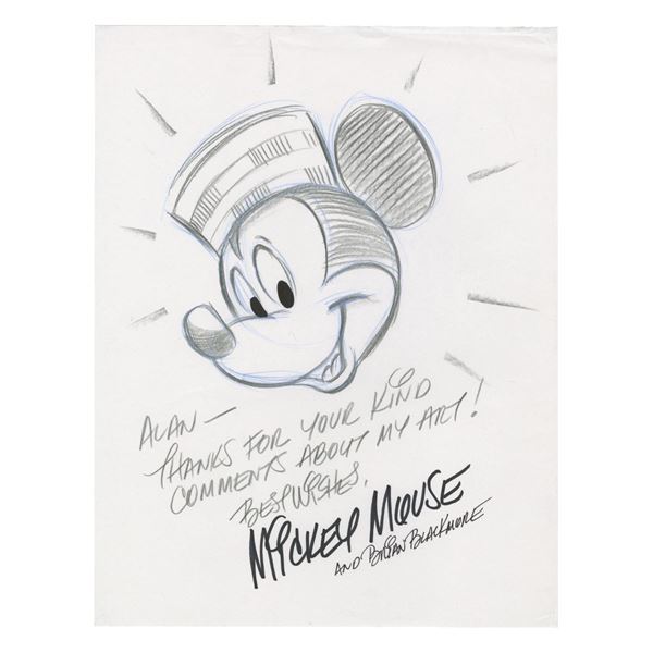 An Original Mickey Mouse Drawing by Brian Blackmore.