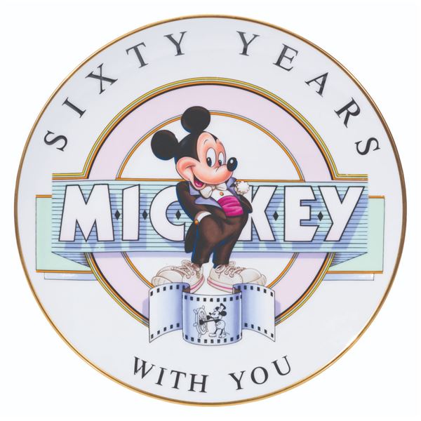 A Sixty Years With Mickey Mouse Plate.