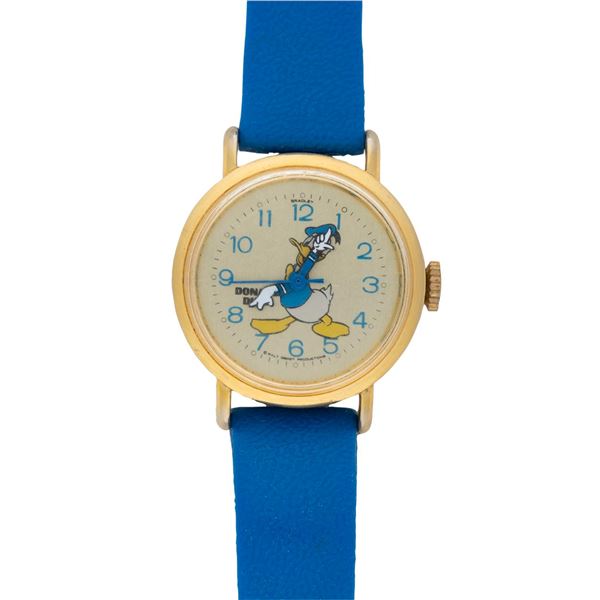 A Donald Duck Birthday Wristwatch and Box.