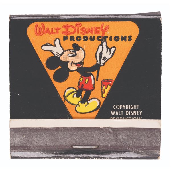 A Walt Disney Productions Matchbook.