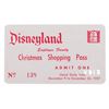 Image 1 : A Disneyland Employee Christmas Shopping Pass.