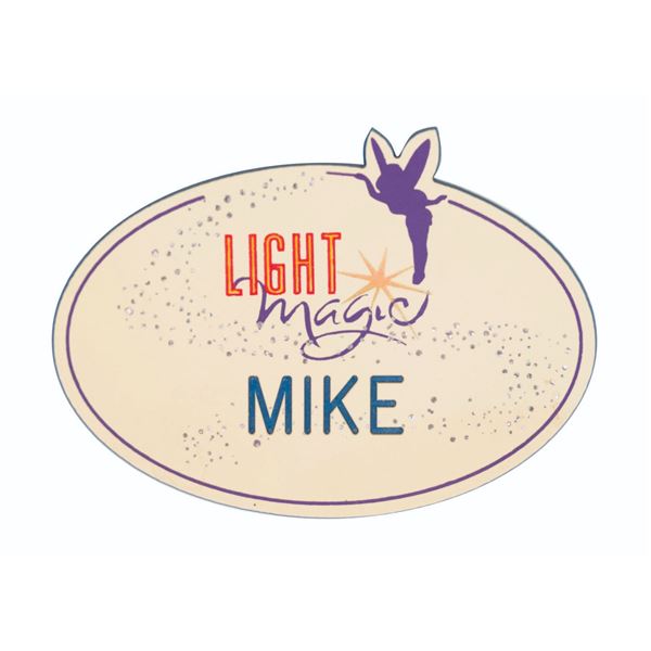 A Disneyland Light Magic "Mike" Cast Member Name Tag.
