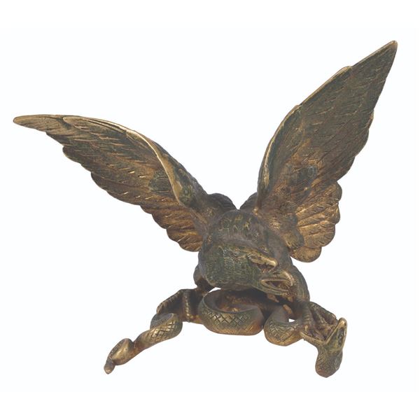 A Tower of Terror Eagle Fighting Snake Metal Figure.