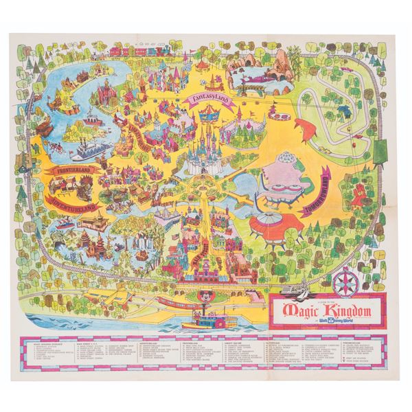A Magic Kingdom of Walt Disney World Souvenir Map.
