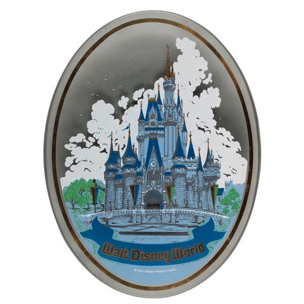 A Houze Art Glass Cinderella Castle Dish.