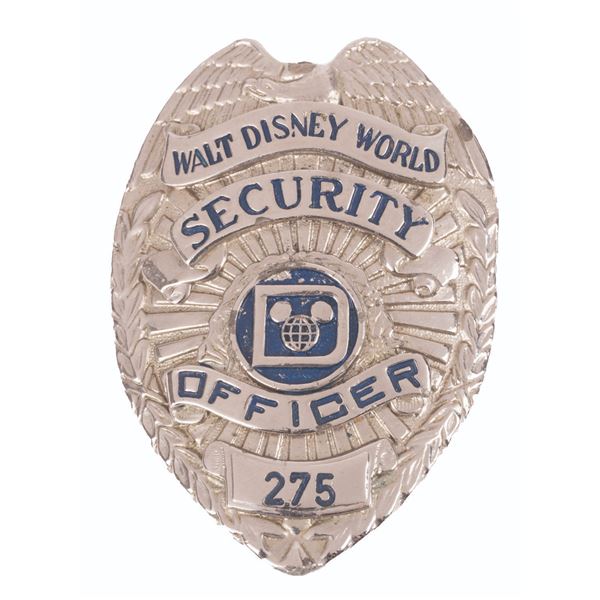 A 1980s Walt Disney World Security Officer Badge.